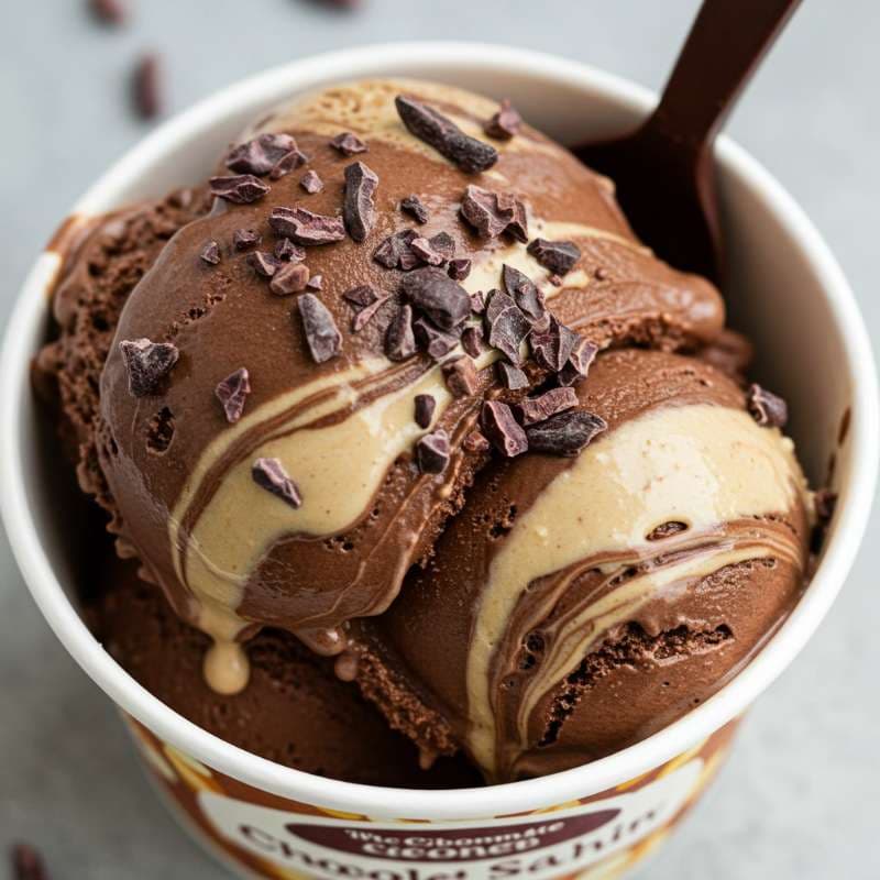 Chocolate Tahini Swirl Ice Cream